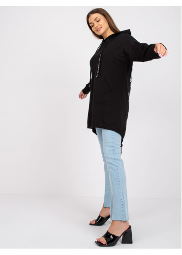 Čierna predĺžená mikina