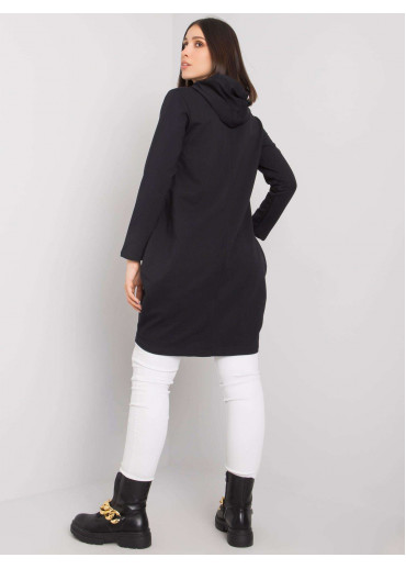 Čierna tunika s kapucňou