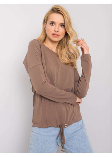 Hnedé tričko s dlhým rukávom
