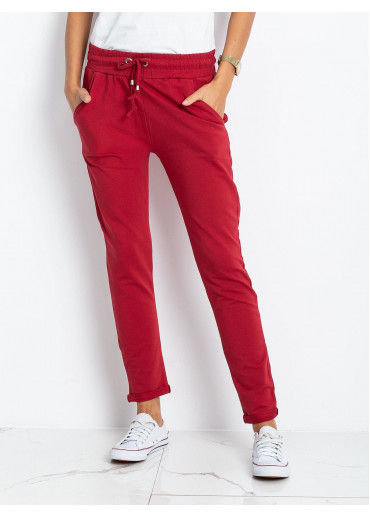 Bordovo červené tepláky