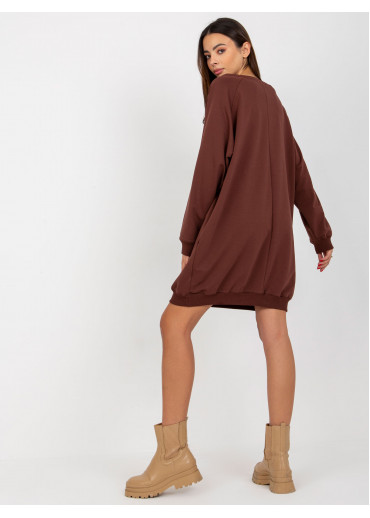 Hnedá mikinová tunika Milano