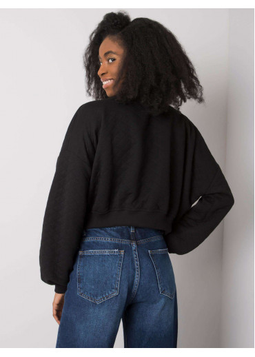 Čierna crop top mikina