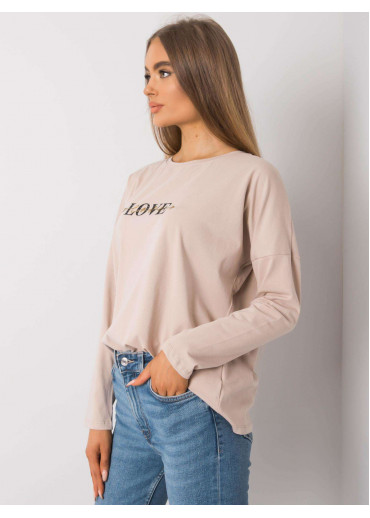 Béžovo hnedé tričko s potlačou