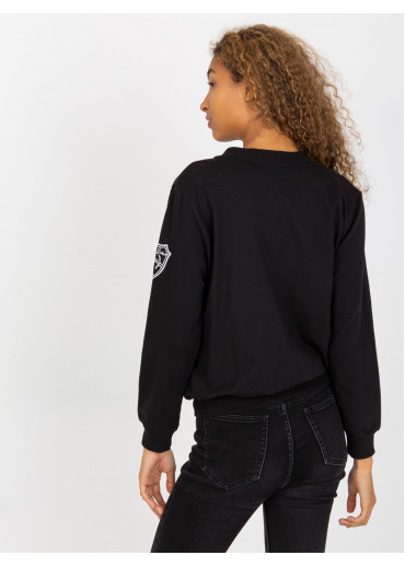 Čierna mikina na zips