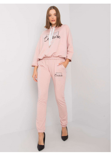 Tmavopúdrovo ružová tepláková súprava