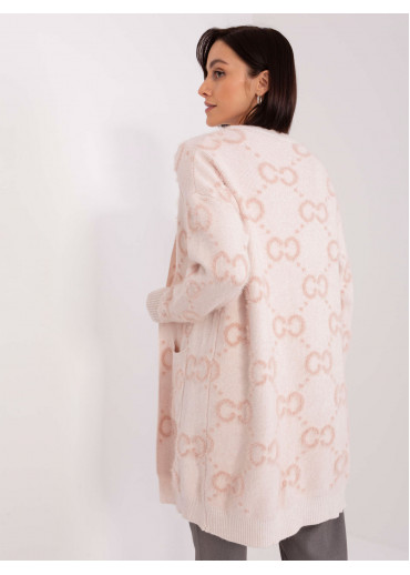 Púdrovo ružový kardigán