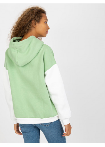 Zelená dvojfarebná mikina