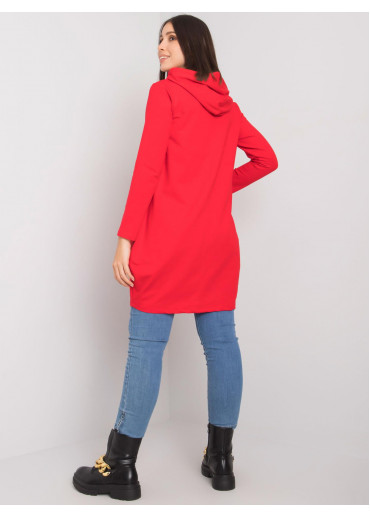 Červená tunika s kapucňou