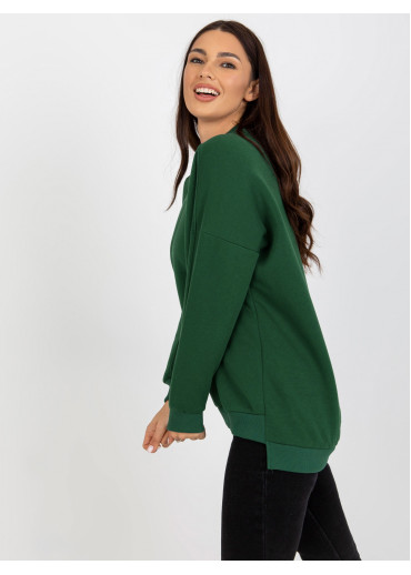 Tmavozelená dámska mikina