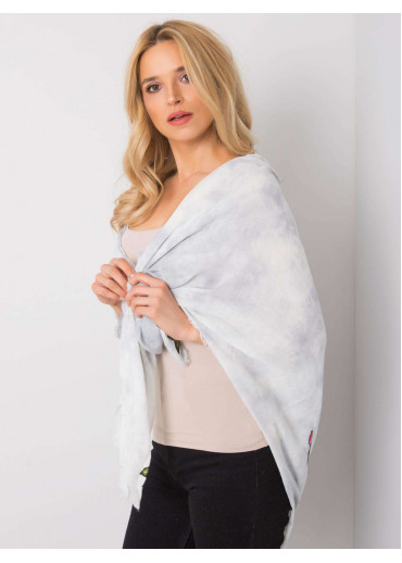 Sivá šatka s výšivkami