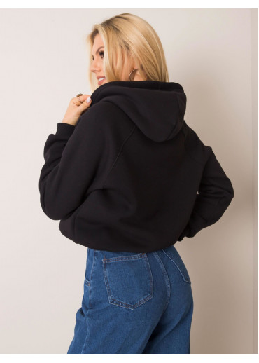 Čierna mikina s kapucňou