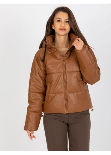 Hnedá prešívaná bunda