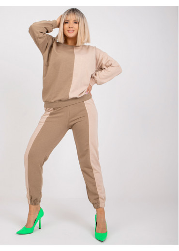 Béžovo hnedá tepláková súprava