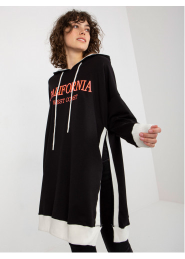 Čierna mikinová tunika