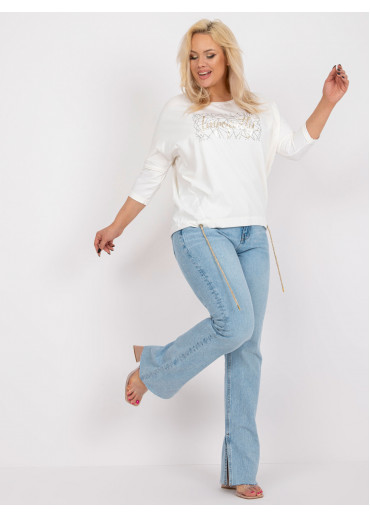 Smotanovo biele tričko s potlačou