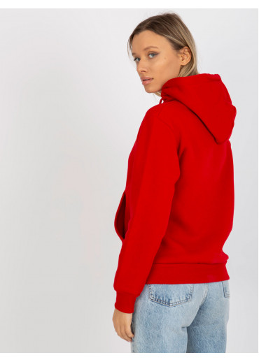 Červená basic mikina