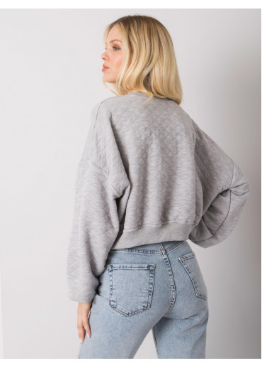 Sivá crop top mikina