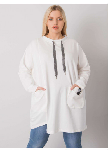 Smotanovo biela mikinová tunika