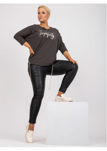 Khaki zelené tričko s potlačou