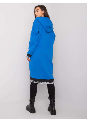 Modrá asymetrická mikina