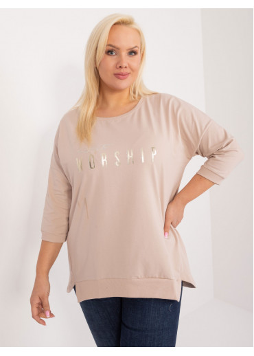 Béžovo hnedé tričko Worship