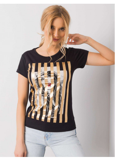 Čierne bavlnené tričko