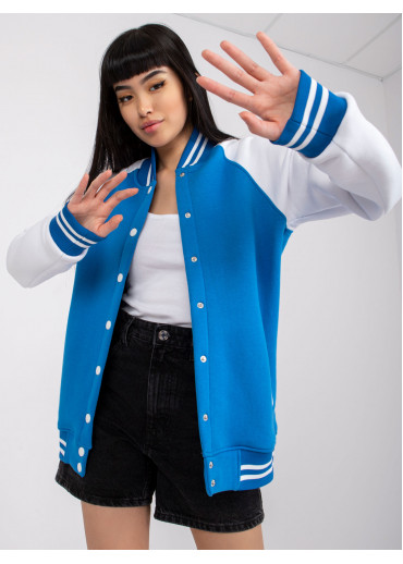 Modrá baseballová mikina