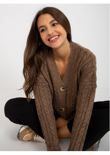 Hnedý sveter na gombíky