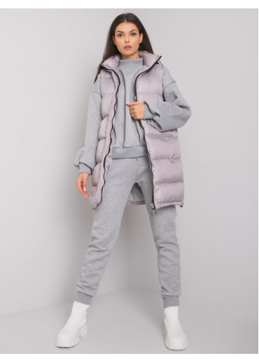 Sivá tepláková súprava s vestou