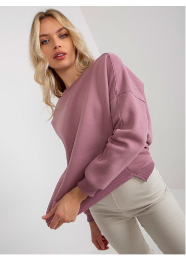 Tmavopúdrovo ružová dámska mikina