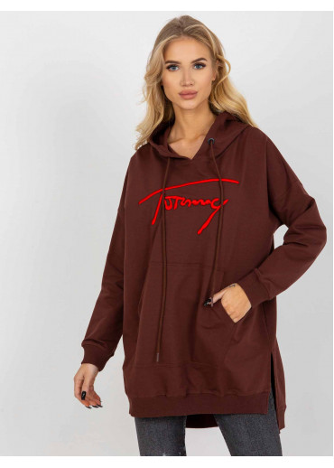 Hnedá mikina s kapucňou