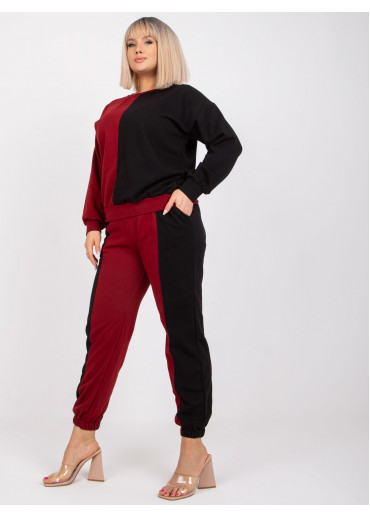 Bordovo červená tepláková súprava