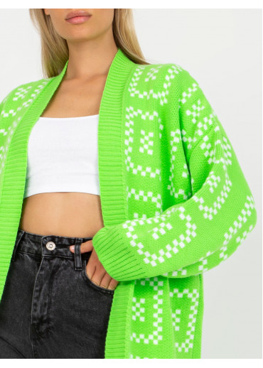 Limetkovo zelený kardigán
