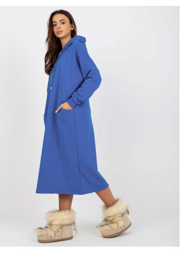 Modrá mikinové šaty