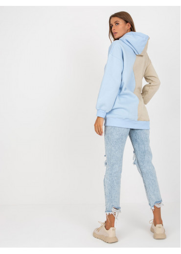 Svetlomodrá dvojfarebná mikina