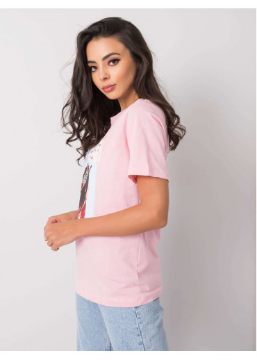 Ružové bavlnené tričko