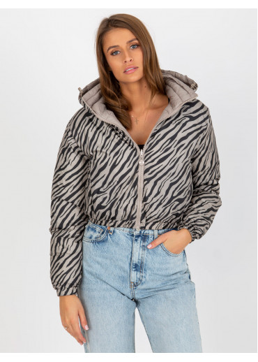 Kapučínovo hnedá krátka prešívaná bunda