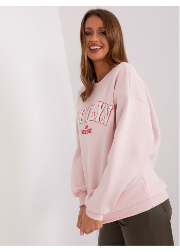 Púdrovo ružová basic mikina