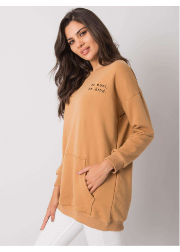 Hnedá športovo elegantná mikina