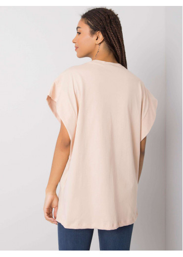 Broskyňovo ružové tričko s retiazkou