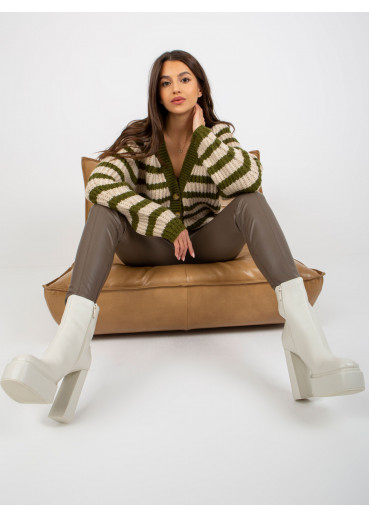 Khaki zelený sveter