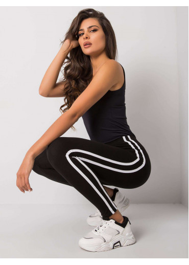 Čierna legíny s lampasmi