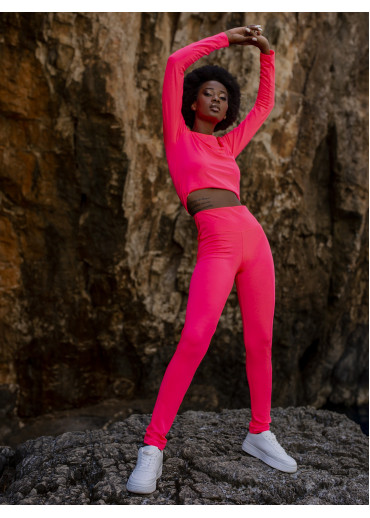 Neónovo ružový športový komplet