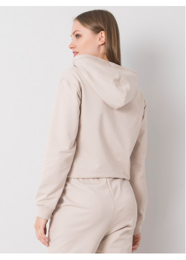 Béžovo hnedá mikina s kapucňou