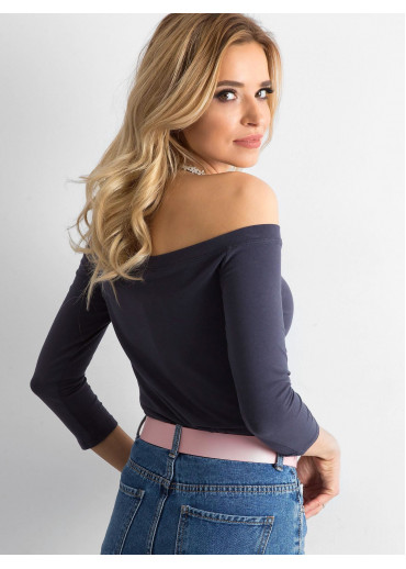 Grafitovo sivé carmen tričko