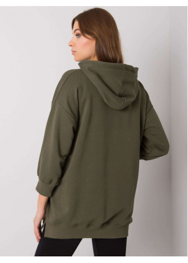 Khaki zelená bavlnená mikina