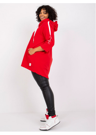 Červená mikina na zips