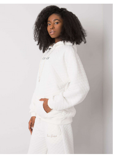 Smotanovo biela mikina s kapucňou