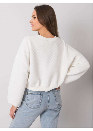 Smotanovo biela crop top mikina