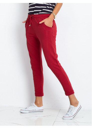 Bordovo červené tepláky